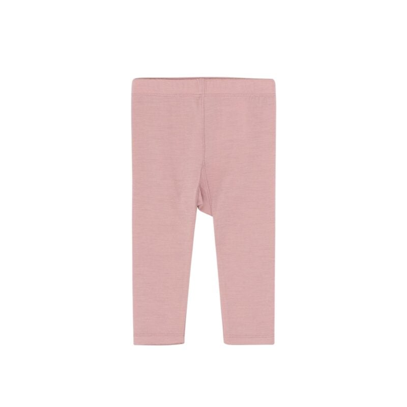 Leggings til pige. Rosa leggings i merinould. Hust and Claire.