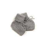 Huttelihut futter i alpaca uld. Strikkede futter til baby. Grå.