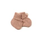 Huttelihut futter i alpaca uld. Strikkede futter til baby. Støvet rosa.