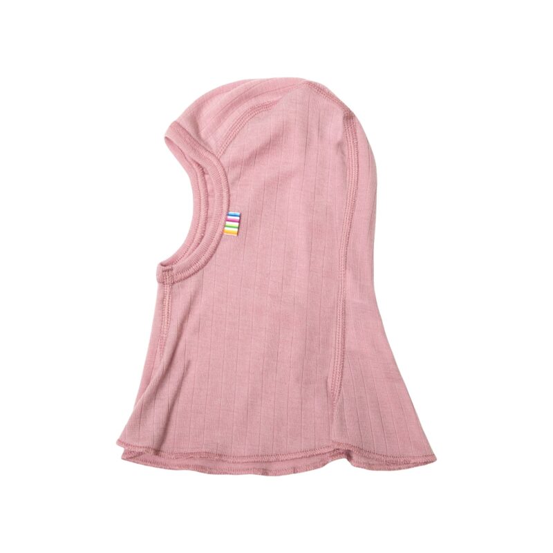 Tynd elefanthue i uld til barn. Rosa uld fra Joha.
